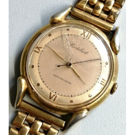 ANTICO OROLOGIO Cortebert ANSE a RAGNO cal. 677 S MECCANICO anni 50 DORATO WATCH