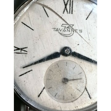 ANTICO OROLOGIO POLSO Tavannes 5 ref. 032k MECCANICO anni 40 OLD WRIST WATCH