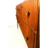  COMO' DESIGN Paolo Buffa 4 CASSETTI MOGANO LEGNO OTTONE DRESSER EPOCA ANNI 1950