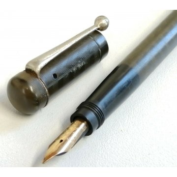 ANTICA PENNA STILOGRAFICA Novo Pen CHEVRON safety OLD FOUNTAIN PEN anni 30 STILO