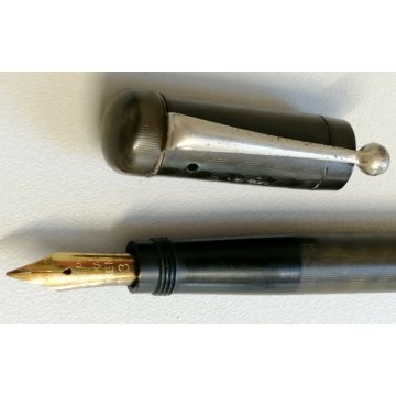 ANTICA PENNA STILOGRAFICA Novo Pen CHEVRON safety OLD FOUNTAIN PEN anni 30 STILO