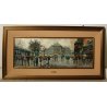 QUADRO DIPINTO OLIO G. De Simone VEDUTA BOULEVARD Parigi PIOGGIA 54,5x104,5cm
