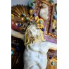  ANTICA SCULTURA MAIOLICA  BASSORILIEVO Gesù Crocifisso CERAMICA Carbet FIRENZE