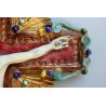  ANTICA SCULTURA MAIOLICA  BASSORILIEVO Gesù Crocifisso CERAMICA Carbet FIRENZE