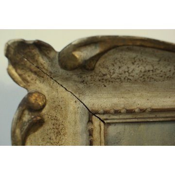 ANTICO QUADRO DIPINTO OLIO TAVOLA SCENA di GENERE VECCHIO TAGLIALEGNA CORTILE 