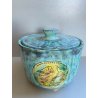VASO BARATTOLO VASETTO MAIOLICA CERAMICA PERUGIA DIPINTO A MANO MONETE VINTAGE
