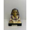 RARA SCULTURA VIVA IN CERAMICA Edoardo Tasca BUSTO TUTANKHAMON STATUINA EGIZIANA