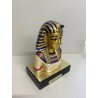 RARA SCULTURA VIVA IN CERAMICA Edoardo Tasca BUSTO TUTANKHAMON STATUINA EGIZIANA