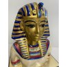 RARA SCULTURA VIVA IN CERAMICA Edoardo Tasca BUSTO TUTANKHAMON STATUINA EGIZIANA