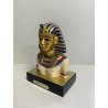 RARA SCULTURA VIVA IN CERAMICA Edoardo Tasca BUSTO TUTANKHAMON STATUINA EGIZIANA