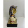 RARA SCULTURA VIVA IN CERAMICA Edoardo Tasca BUSTO TUTANKHAMON STATUINA EGIZIANA