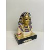 RARA SCULTURA VIVA IN CERAMICA Edoardo Tasca BUSTO TUTANKHAMON STATUINA EGIZIANA