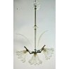 ANTICO LAMPADARIO VETRO MURANO TRASPARENTE Attr. Barovier&Toso VINTAGE ANNI '40 