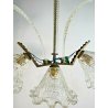 ANTICO LAMPADARIO VETRO MURANO TRASPARENTE Attr. Barovier&Toso VINTAGE ANNI '40 