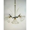 ANTICO LAMPADARIO VETRO MURANO TRASPARENTE Attr. Barovier&Toso VINTAGE ANNI '40 