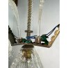 ANTICO LAMPADARIO VETRO MURANO TRASPARENTE Attr. Barovier&Toso VINTAGE ANNI '40 