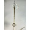 ANTICO LAMPADARIO VETRO MURANO TRASPARENTE Attr. Barovier&Toso VINTAGE ANNI '40 