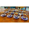 ANTICO SERVIZIO CAFFE 12 PERSONE CERAMICA SEP GERMANY DIPINTO ORO ZECCHINO 24 PZ