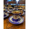 ANTICO SERVIZIO CAFFE 12 PERSONE CERAMICA SEP GERMANY DIPINTO ORO ZECCHINO 24 PZ