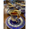 ANTICO SERVIZIO CAFFE 12 PERSONE CERAMICA SEP GERMANY DIPINTO ORO ZECCHINO 24 PZ
