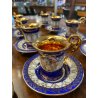 ANTICO SERVIZIO CAFFE 12 PERSONE CERAMICA SEP GERMANY DIPINTO ORO ZECCHINO 24 PZ
