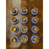 ANTICO SERVIZIO CAFFE 12 PERSONE CERAMICA SEP GERMANY DIPINTO ORO ZECCHINO 24 PZ