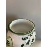 ANTICO VASO ALBARELLO IN CERAMICA DI ALBISOLA MGA DIPINTO A MANO DONNA PAESAGGIO