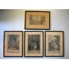 lotto 4 QUADRO ANTICA STAMPA INCISIONE FRANCESE SCENA GALANTE ARISTOCRATICA '800