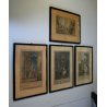 lotto 4 QUADRO ANTICA STAMPA INCISIONE FRANCESE SCENA GALANTE ARISTOCRATICA '800