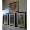 lotto 4 QUADRO ANTICA STAMPA INCISIONE FRANCESE SCENA GALANTE ARISTOCRATICA '800
