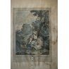 lotto 4 QUADRO ANTICA STAMPA INCISIONE FRANCESE SCENA GALANTE ARISTOCRATICA '800