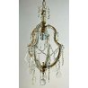 ANTICO LAMPADARIO LIBERTY MARIA TERESA VETRO MURANO PRIMI 1900 GOCCE GLASS LAMP 