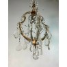 ANTICO LAMPADARIO LIBERTY MARIA TERESA VETRO MURANO PRIMI 1900 GOCCE GLASS LAMP 