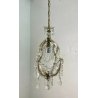 ANTICO LAMPADARIO LIBERTY MARIA TERESA VETRO MURANO PRIMI 1900 GOCCE GLASS LAMP 