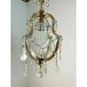 ANTICO LAMPADARIO LIBERTY MARIA TERESA VETRO MURANO PRIMI 1900 GOCCE GLASS LAMP 