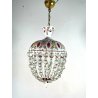 ANTICO LAMPADARIO LIBERTY MARIA TERESA VETRO MURANO DIPINTO 900 GOCCE GLASS LAMP