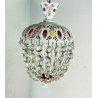 ANTICO LAMPADARIO LIBERTY MARIA TERESA VETRO MURANO DIPINTO 900 GOCCE GLASS LAMP