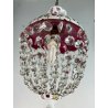 ANTICO LAMPADARIO LIBERTY MARIA TERESA VETRO MURANO DIPINTO 900 GOCCE GLASS LAMP