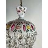 ANTICO LAMPADARIO LIBERTY MARIA TERESA VETRO MURANO DIPINTO 900 GOCCE GLASS LAMP