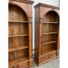 ANTICA COPPIA LIBRERIE LEGNO ABETE 1800 SECRETAIRE 3 CASSETTI PORTA DOCUMENTI 