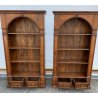 ANTICA COPPIA LIBRERIE LEGNO ABETE 1800 SECRETAIRE 3 CASSETTI PORTA DOCUMENTI 