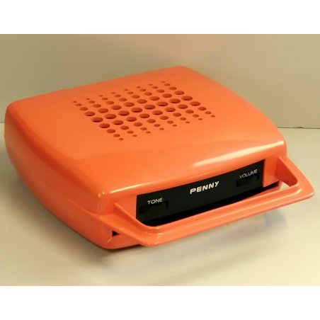 Mangiadischi PENNY orange VINTAGE anni 80 VINILE disco 45 GIRADISCHI PORTATILE