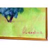 ANTICO QUADRO OLIO CARTONE G Gagliardi PAESAGGIO TOSCANO CASALE PRATO ULIVI CASE
