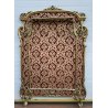 APPENDIABITI PARETE STOFFA OTTONE ANNI 50 ITALY LEGNO FOGLIA ORO VINTAGE OLD 