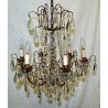 ANTICO LAMPADARIO Liberty VETRO Murano EPOCA 900 OLD GLASS HANGING LAMP VINTAGE
