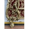 APPENDIABITI PARETE STOFFA OTTONE ANNI 50 ITALY LEGNO FOGLIA ORO VINTAGE OLD 