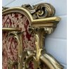 APPENDIABITI PARETE STOFFA OTTONE ANNI 50 ITALY LEGNO FOGLIA ORO VINTAGE OLD 