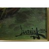 QUADRO DIPINTO OLIO TELA LUCIANO LUTRING 1999 Allegro Pagliaccio CLOWN TAMBURO