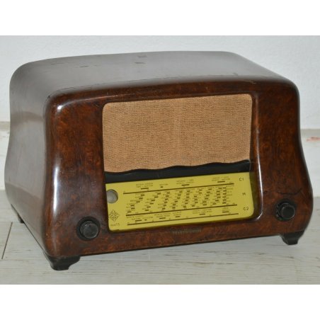 ANTICA RADIO LEGNO RADICA Telefunken T5 EPOCA anni 50 VALVOLE collezione MILANO