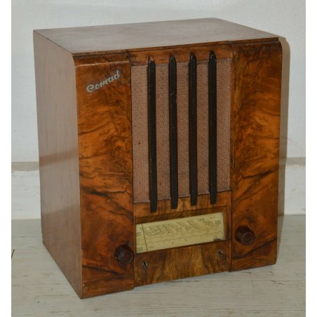 RARA ANTICA RADIO decò LEGNO RADICA Conrad EPOCA anni 30 VALVOLE collezione OLD